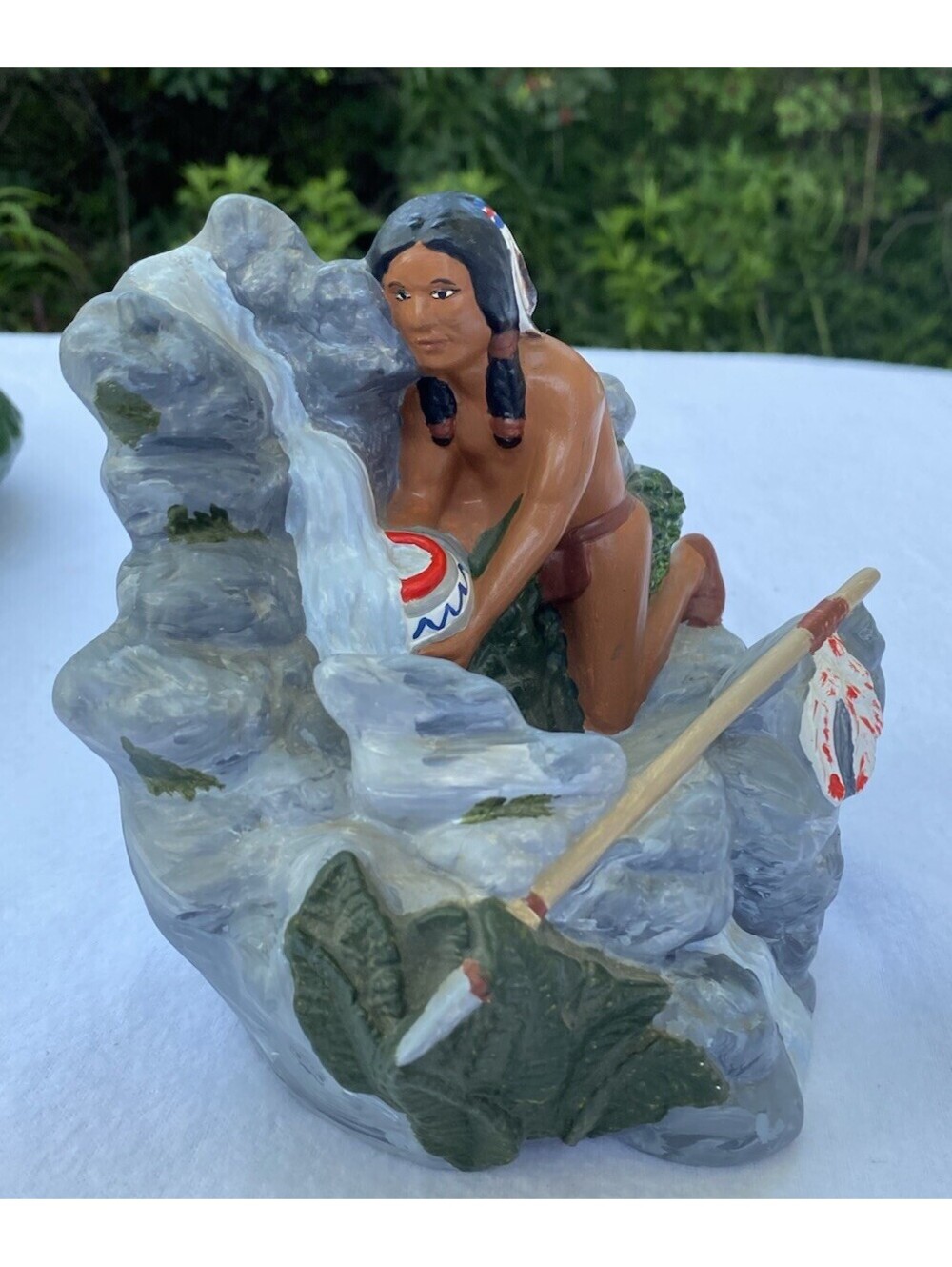 1994 Tampa Bay Mold Co Ceramic - Native American Gathering Water from River